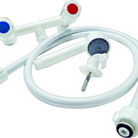 Mezcladora pared con duchador y soporte