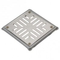 Reja para piso 10 x 10 Acero inox casal